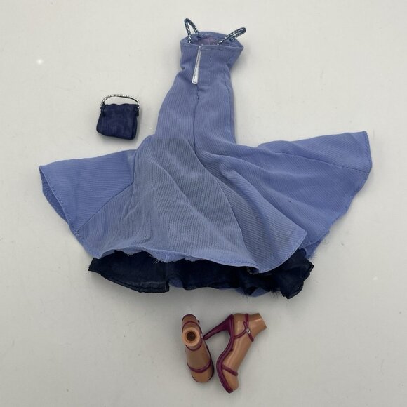 Bratz Formal Funk Yasmin Prom 2003 Blue Floral Dress Gown and Accessories - Picture 3 of 8